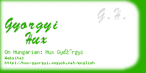 gyorgyi hux business card